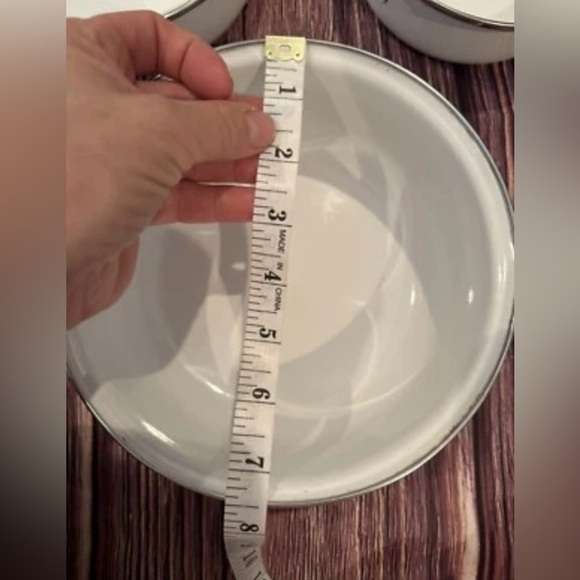 Victoria Silk Flowers Metal Enamel Nesting Bowls Mixing BowL Grandma Cottage VTG - Picture 3 of 11